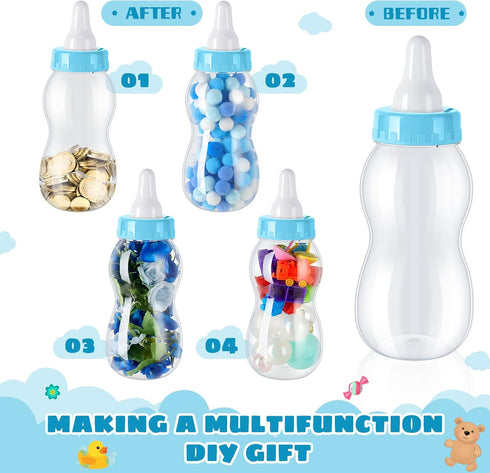 4 11 4 Inch Tessco for you Pcs Large Baby Milk Bottle Fillable Baby Shower x Piggy Bank Plastic Container for Game