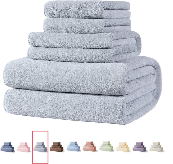 Xinrjojo 4 Piece Microfiber Bath Towels Set Quick Dry Bath Towel Travel