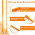 Cabipeove 2Pcs 9.84in 9mm&6mm Silicone Straw Cleaner Brush, Reusable Straw Cleaner with Bendable Steel Core, Extra Long