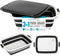BIRDROCK HOME Collapsible Large BBQ Prep Tub with Cutting Board, Multi-Function Grill Caddy with Colander & Lid - Black