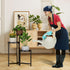 outdoor-3 9in Plant Stand indoor Tier black Tall Metal Flower Pot Holder Wide Potted Display Rack - Heavy Duty Corner