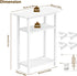 25.2" HET005WT1 Heybly Small Narrow Side Table for Small Space, Thin Bedside Table, Slim Sofa Table, Skinny End Table