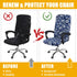 smiry Stretch Printed Computer Office Chair Covers, Soft Fit Universal Desk Chair Slipcovers