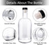 4 Pack 25oz 750ml GUANENA Clear Glass Bottles with Cork Lids and PVC Shrink Capsules, Liquor Bottles with T-shaped