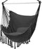 Hammock Chair, Hanging Rope Swing Seat with 2 Cushions,Macrame Hanging Chair Side