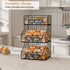 Countertop 3 Countertop/Wall-Mounted, keomaisyto Egg Holder with Nameplate to Separate Eggs, Tier Stackable Wire