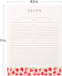 Jot & Mark Recipe Card Paper Full Page 8.5x11 with Crystal Clear Page Protectors for 3 Ring Binder, 30 Count (Strawberry Wilds) by Jot & Mark