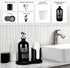 Set Bathroom,16 OZ 14 Glass Mouthwash Dispenser with Cup Holder,BYAWAY Mouthwash for Refillable Mouthwash Bottle