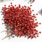 VioletEverGarden 32 Pack Glitter Christmas Picks 6.5 Inch Christmas Berry Stems Red