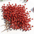 VioletEverGarden 32 Pack Glitter Christmas Picks 6.5 Inch Christmas Berry Stems Red