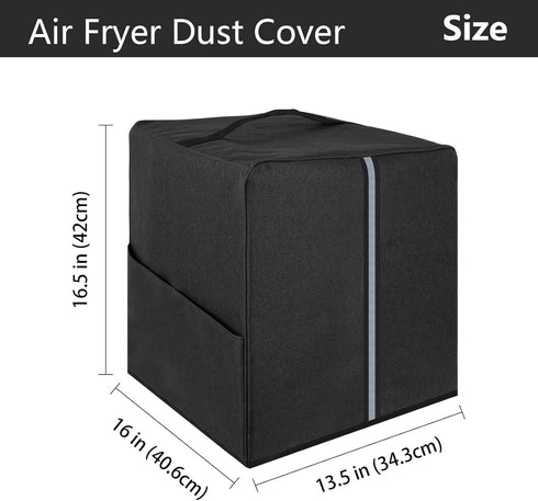 Air Fryer Dust Cover, Compatible with Nuwave Brio 15.5Qt Air Fryer Rotisserie Oven, Dark Grey