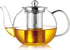 CNGLASS 900ml Glass Teapot with Removable Infuser,Clear Tea Kettle Stovetop Safe,Blooming and