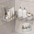 Shower Shelf Adhesive, Acrylic Corner Shower Caddy Hanging for Bathroom Kitchen Organization,