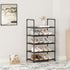 Vockot 5 Closet Tier Stackable Small Shoe Rack,Narrow Sturdy Shoe Shelf Organizer, Non-Woven Fabric Metal Free Standing