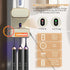 3 Automatic Electric Toothpaste Dispenser, Wall Mounted with Toothbrush Slots, for Kids and Adults (Beige)