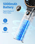 SWEETFULL Handheld Fan, Portable Fan, 5000mAh Rechargeable Battery, 6 Speed Wind, LED Display, Personal Mini Travel Fan with Backup Power, Hand Held Fan USB Foldable Electric Fan for Women Girl by SWEETFULL