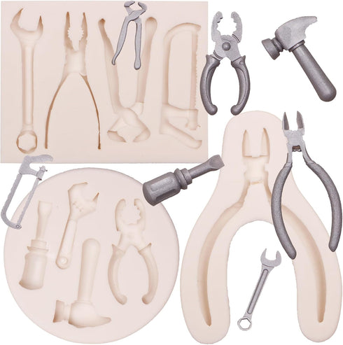 Tools Silicone Mold for Crafts, Hammer Wrench Pliers Design, DIY Resin Fondant Molds