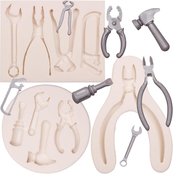 Tools Silicone Mold for Crafts, Hammer Wrench Pliers Design, DIY Resin Fondant Molds