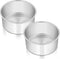 E-far 6 x 3 Inch Round Cake Pans, Stainless Steel Deep Baking Pan for Layer Cake, Set of 2