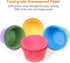 Gifbera Bright Rainbow Jumbo Cupcake Liners 400-Count, Large Solid Colorful Paper Baking Cups for Baking