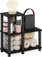 Furinno Turn-N-Tube Accent Decorative Shelf, Espresso/Black
