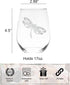 Dragonfly Stemless Wine Glass - 17 oz Dragonfly Themed Gift for Men and Women