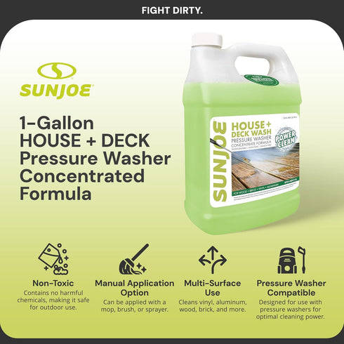 SPX-HDC1G 1-Gallon 128 Oz (Pack 1) Sun Joe House and Deck All-Purpose Pressure Washer Rated Concentrated Cleaner