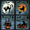 Extra Large Halloween Decorations Window Clings Decor, Spooky Witch Black Cat Pumpkin Silhouette Stickers, 4 Sheets