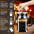 French Press Coffee Maker, 304 Stainless Steel, 4 Filters System, Heat Resistant Borosilicate Glass, BPA-Free Brewed