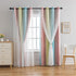 conokata Grommet 2 52W 84L) Star Girl and Kids Curtains for Bedroom Rainbow Ombre Double Layer Cute Shot Nursery