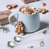 Christmas Silver Dessert Spoons, 6 Pieces Small Stainless Steel Flatware with Decorative Pendants for Coffee and Tea