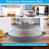 Microwave Splatter Cover with Plate Tray Set, BPA Free, 10.6 Inch Lid, Gray
