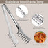Set, Patelai Stainless Steel Spaghetti Spoon and Pasta Tongs Long Handle Noodle Server Tools with Drain Holes, Non-slip