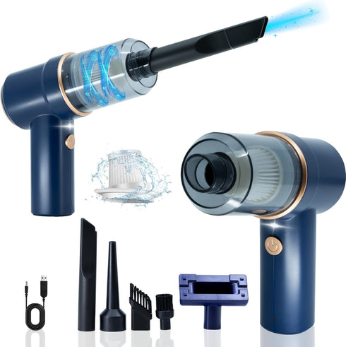 ELI Productions Handheld Vacuum Cordless, 120W Multi-Nozzles Pet Vacuum Cleaner with LED Light