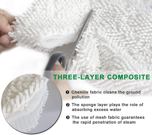 3 Pack S3501 S3601 Steam Pocket Mop Pads for Shark S3500 Series, Washable Compatible with S3501 S3601 S3550 S3901