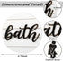 Jetec 2 Pcs 3D Bathroom Signs Decor, Rustic Funny Wooden Unisex Round Restroom Signs for Guest
