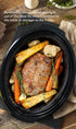 Elite Gourmet Stainless Steel Slow Cooker, 8.5 Quart, Dishwasher-Safe with Tempered Glass Lid