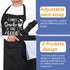 Funny Plus Size Aprons for Men - 39’’ x 39'' Adjustable Personalized Custom Cooking Gifts for Dad