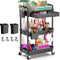 Goovilla 3 Tier Rolling Utility Cart Organizer with Removable Drawer, Stable and