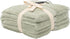 Set 12 13X13 700 Mosobam Luxury Turkish Towels of Washcloths Seagrass Green GSM Bamboo Viscose & Aegean Turkish Combed