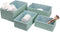 Storage Baskets Set of 4, Stackable Woven Paper Rope Bins for Makeup Closet Bathroom Bedroom (Light Green)