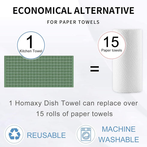 Set, 12 12 13 28 Inches, Set 8 Set, Homaxy Kitchen Towels and Dishcloths x and x of Bulk Cotton Terry Kitchen Towels