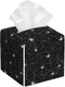 Leather Spider Web Tissue Box Holder, Square Waterproof Tissue Cover, Modern Napkin Organizer for Office