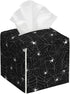 Leather Spider Web Tissue Box Holder, Square Waterproof Tissue Cover, Modern Napkin Organizer for Office