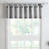 July Joy Cotton Valance Curtains, 18 Inches Long Country Kitchen Curtains for Small Window, Black