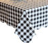 Artisan Flair Black and White Checkered Tablecloth, Flannel, 54 x 72" for Family Dinners or Gatherings