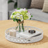 EKNITEY 11 Inch Bathroom Tray for Counter - White Decorative Vanity Organizer Storage Tray for Cosmetics and Perfume