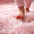 4Ft Amdrebio Light Pink Round Circle Rug for Girls Bedroom, Fluffy Cute Area Rugs for Kids Room Decor Aesthetic, Kawaii