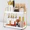 DWTS Coffee Bar Accessories,Coffee Station Organizer with Multi-Functional,CoffeeBar Decor for Accessories,2 Tier Wooden