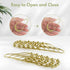 Amazer Gold Shower Curtain Hooks, 12 Pcs Stainless Steel Rings, Rust Proof Shower Hooks for Bathroom Curtain
